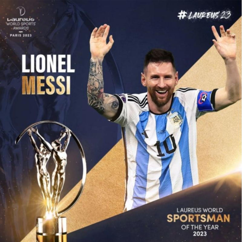 Lionel Messi가 또 다른 로렌스 상을 수상했습니다